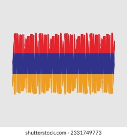 Armenia Flag Pinselstrich-Vektorgrafik