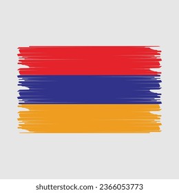 Armenia Flag Brush Vector Illustration