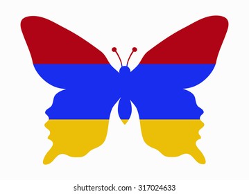 armenia flag butterfly