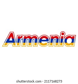 Armenia flag font vector graphics