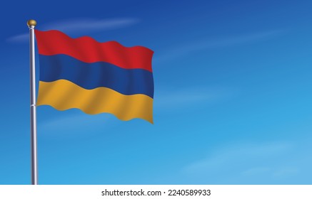 Armenia Flag for Independence Day Background  Vector Illustration