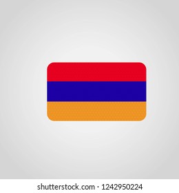 Armenia Flag isolated on white background