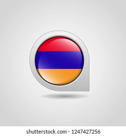 Armenia Flag Map Pin