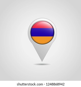 Armenia Flag Map Pin