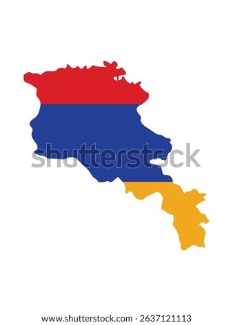 Armenia flag map vector illustration on white background