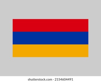 Armenia flag, official colors and proportion. Vector illustration.