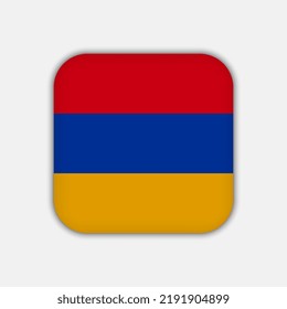 Armenia flag, official colors. Vector illustration.