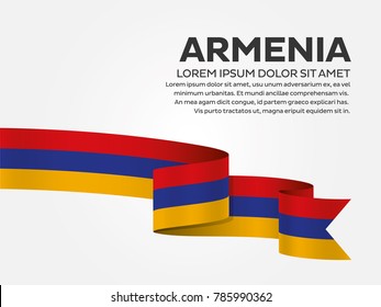 Armenia flag on a white background