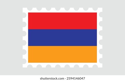 Armenia Flag Postage Stamp. Vector letter stamp flag