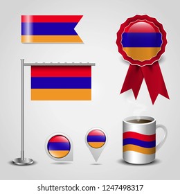 Armenia Flag Printed on Different Items