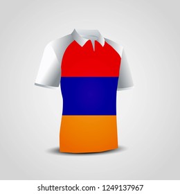 Armenia Flag Printed on Shirt