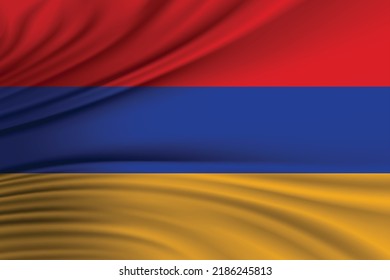 Armenia Flag and realistic armenia flag waving fabric flag