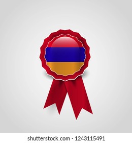 Armenia Flag Ribbon Banner