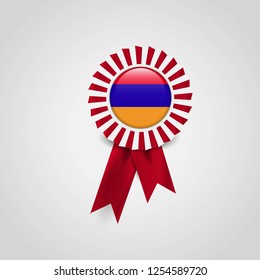 Armenia Flag Ribbon Banner