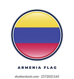 Armenia flag round design circle vector template