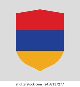 Armenia flag in Shield Shape
