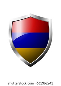 Armenia flag Shield sign vector