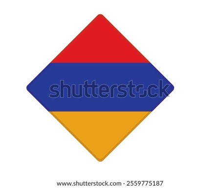 Armenia  flag square shaped. vector