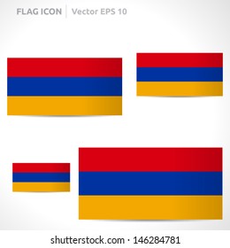 Armenia flag template | vector symbol design | color red blue and yellow | icon set