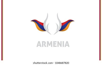 armenia flag and tulip