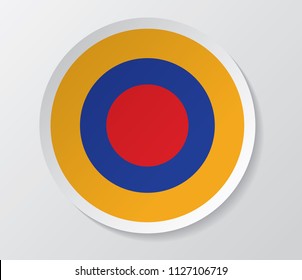 armenia flag vector in circle round