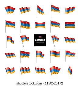 Armenia flag, vector illustration