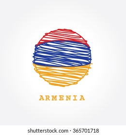 Armenia flag vector illustration.