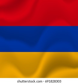 Armenia flag. Vector illustration.