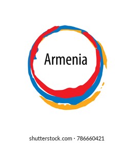 Armenia flag, vector illustration