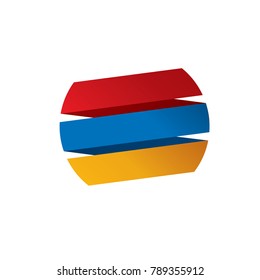 Armenia flag, vector illustration