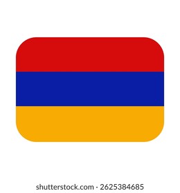 Ilustração do vetor da Bandeira da Armênia. Símbolo ícone da Bandeira da Armênia isolado no fundo branco.