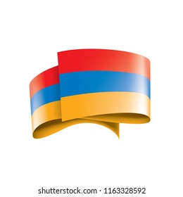 Armenia flag, vector illustration on a white background