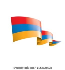 Armenia flag, vector illustration on a white background
