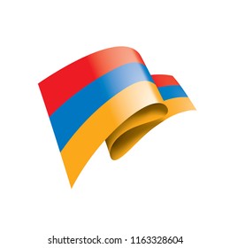 Armenia flag, vector illustration on a white background