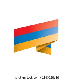 Armenia flag, vector illustration on a white background