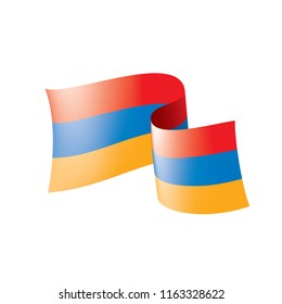 Armenia flag, vector illustration on a white background