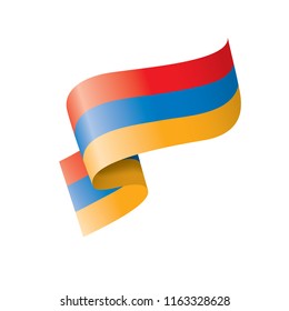 Armenia flag, vector illustration on a white background