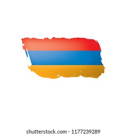 Armenia flag, vector illustration on a white background