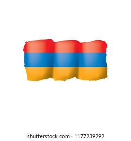 Armenia flag, vector illustration on a white background