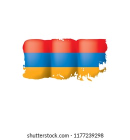 Armenia flag, vector illustration on a white background
