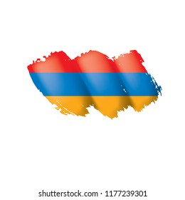 Armenia flag, vector illustration on a white background