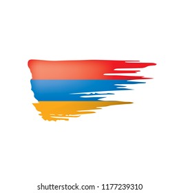 Armenia flag, vector illustration on a white background
