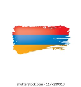 Armenia flag, vector illustration on a white background