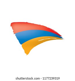Armenia flag, vector illustration on a white background