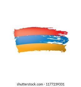 Armenia flag, vector illustration on a white background
