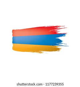 Armenia flag, vector illustration on a white background