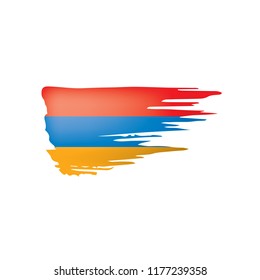 Armenia flag, vector illustration on a white background