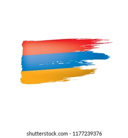 Armenia flag, vector illustration on a white background