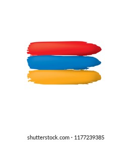 Armenia flag, vector illustration on a white background
