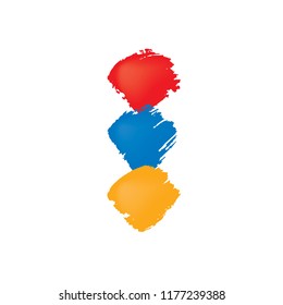 Armenia flag, vector illustration on a white background